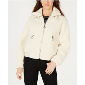 Collection B faux fur teddy bomber jacket